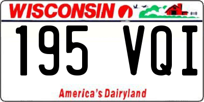 WI license plate 195VQI