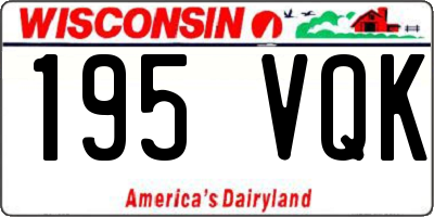 WI license plate 195VQK