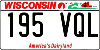 WI license plate 195VQL