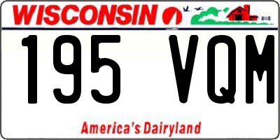 WI license plate 195VQM