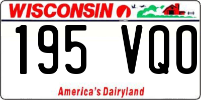 WI license plate 195VQO