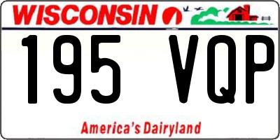 WI license plate 195VQP