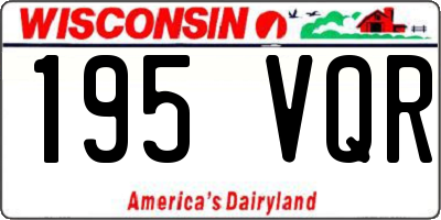 WI license plate 195VQR