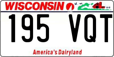 WI license plate 195VQT