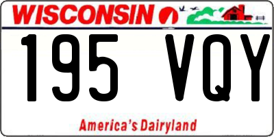 WI license plate 195VQY