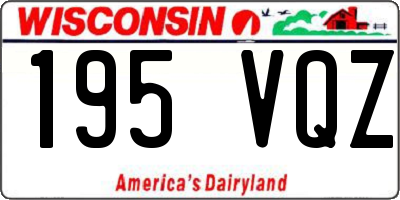 WI license plate 195VQZ