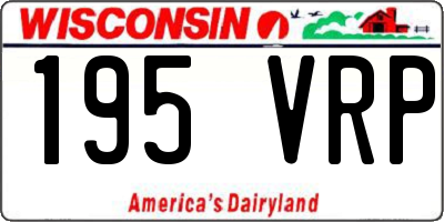 WI license plate 195VRP