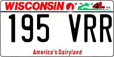 WI license plate 195VRR