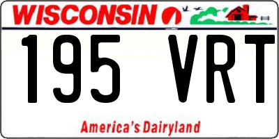 WI license plate 195VRT