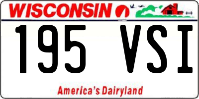 WI license plate 195VSI