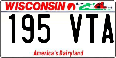 WI license plate 195VTA