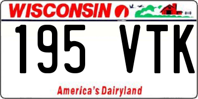 WI license plate 195VTK