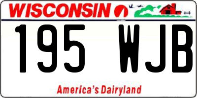 WI license plate 195WJB