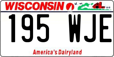 WI license plate 195WJE