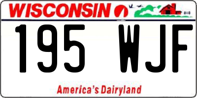 WI license plate 195WJF