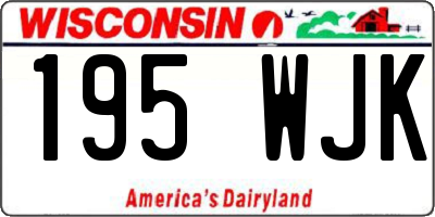 WI license plate 195WJK