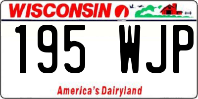 WI license plate 195WJP