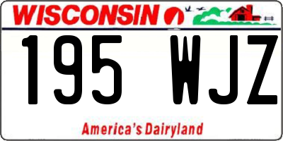 WI license plate 195WJZ