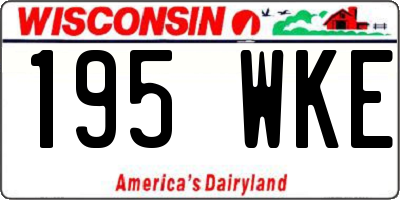 WI license plate 195WKE