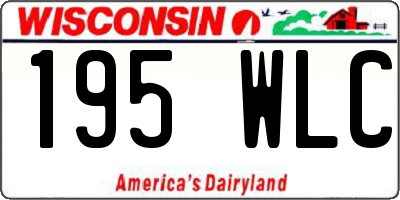 WI license plate 195WLC