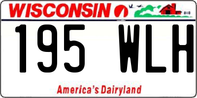 WI license plate 195WLH