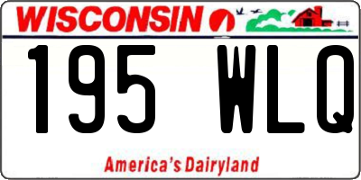 WI license plate 195WLQ