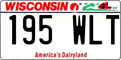 WI license plate 195WLT