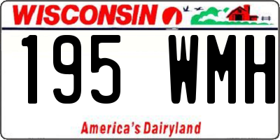 WI license plate 195WMH