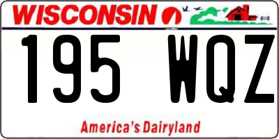 WI license plate 195WQZ