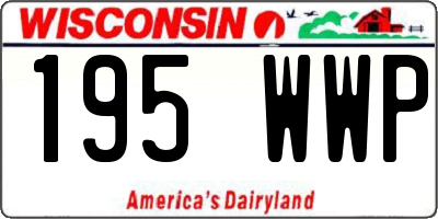 WI license plate 195WWP