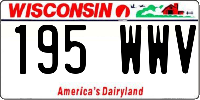 WI license plate 195WWV