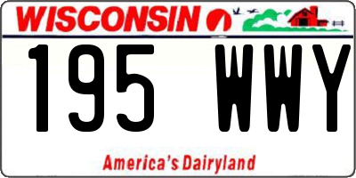 WI license plate 195WWY