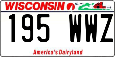 WI license plate 195WWZ