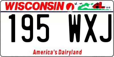 WI license plate 195WXJ