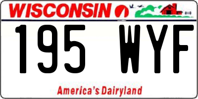 WI license plate 195WYF