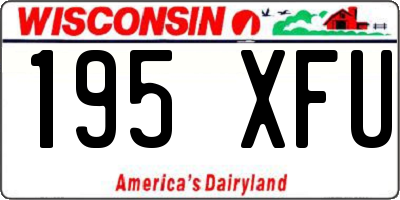 WI license plate 195XFU