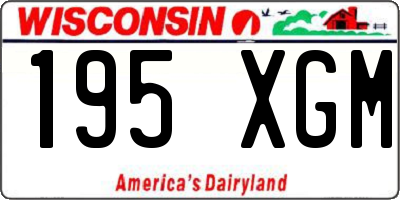 WI license plate 195XGM
