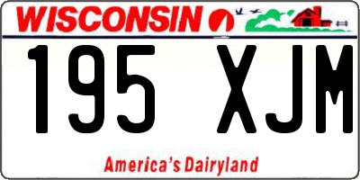 WI license plate 195XJM