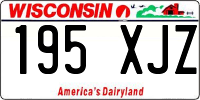 WI license plate 195XJZ