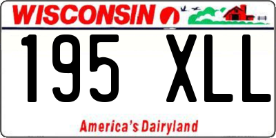 WI license plate 195XLL