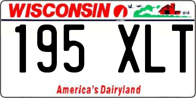 WI license plate 195XLT