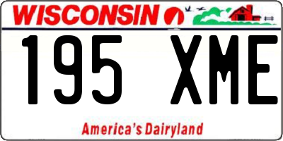 WI license plate 195XME