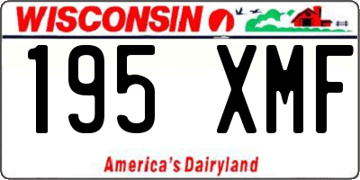 WI license plate 195XMF