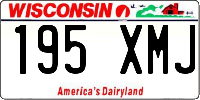 WI license plate 195XMJ