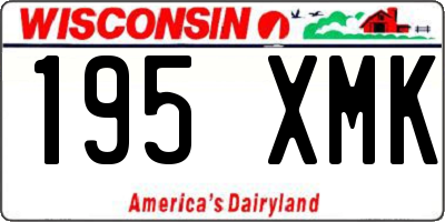 WI license plate 195XMK