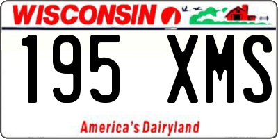WI license plate 195XMS