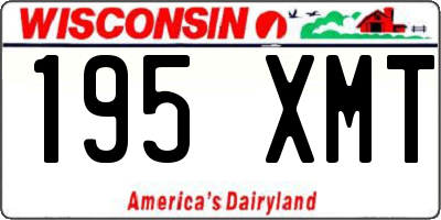 WI license plate 195XMT