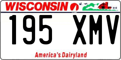 WI license plate 195XMV