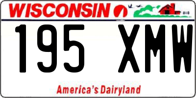 WI license plate 195XMW