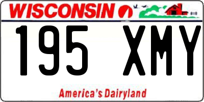 WI license plate 195XMY